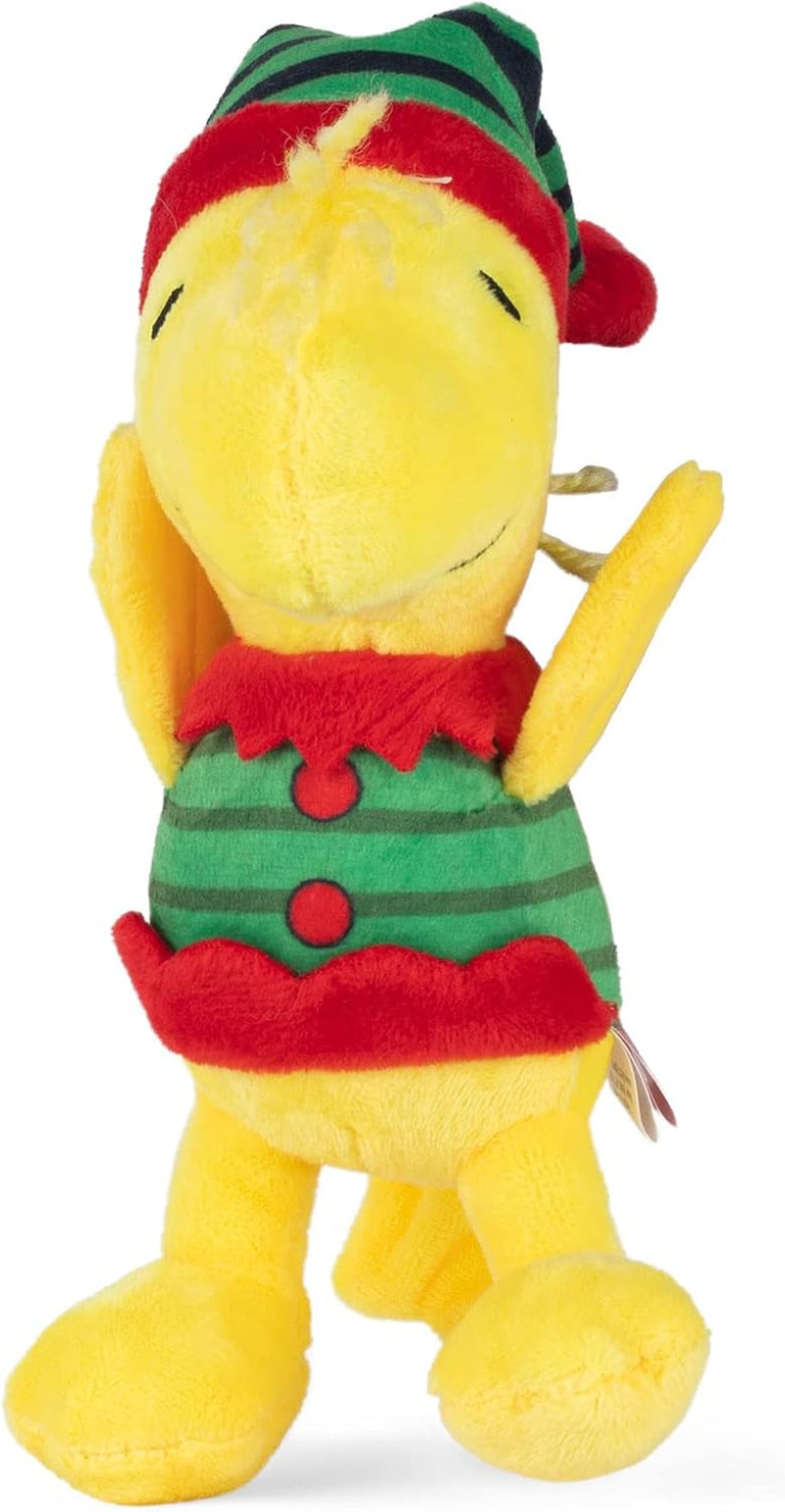 for Pets Comics 6" Holiday Woodstock Plush Elf Dog Toy | Small Squeaky Dog Toy, Yellow Dog Chew Toy | Woodstock Stuffed Animal Toy for Dogs Officially Licensed by Comics, (FF14017)