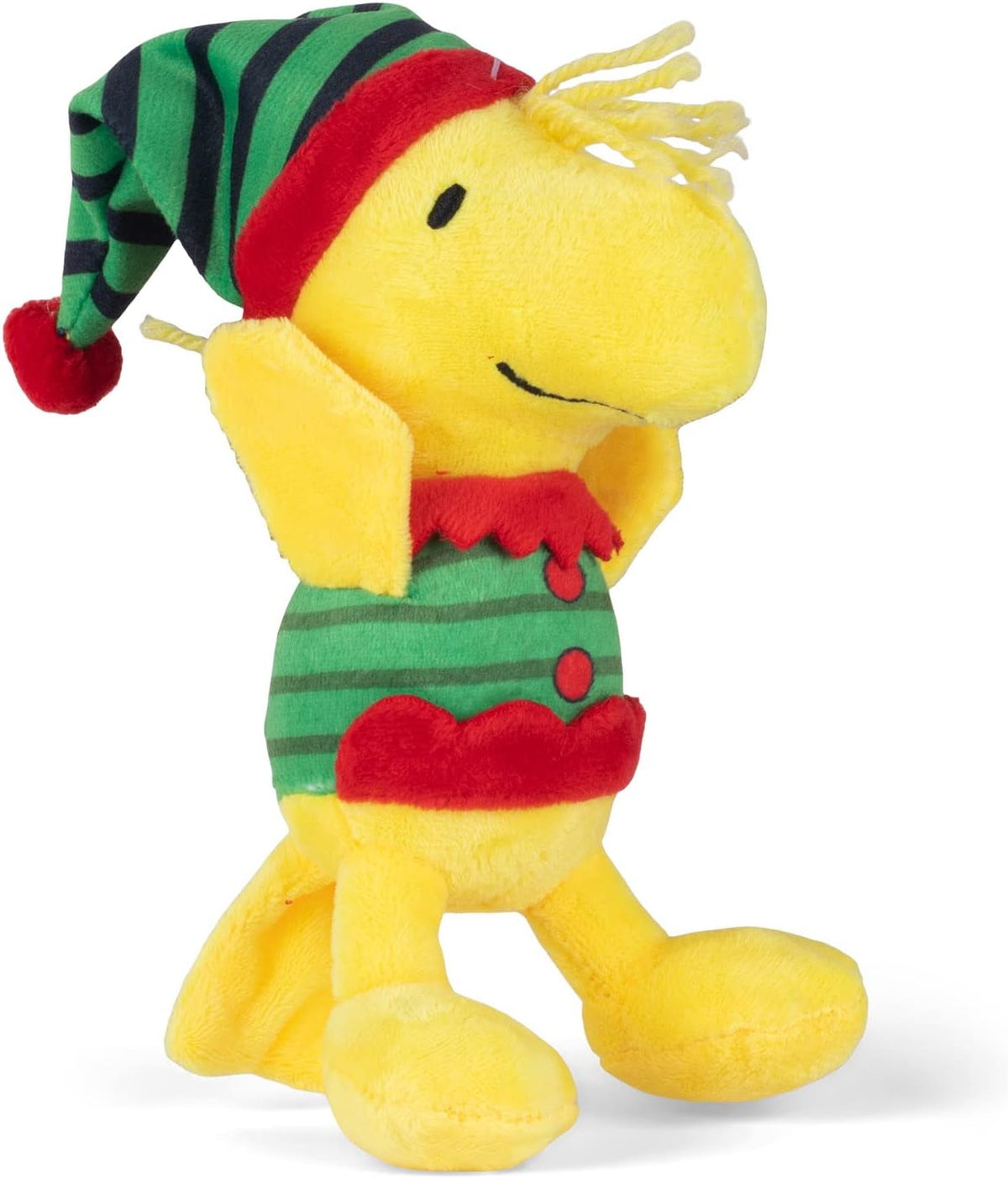 for Pets Comics 6" Holiday Woodstock Plush Elf Dog Toy | Small Squeaky Dog Toy, Yellow Dog Chew Toy | Woodstock Stuffed Animal Toy for Dogs Officially Licensed by Comics, (FF14017)